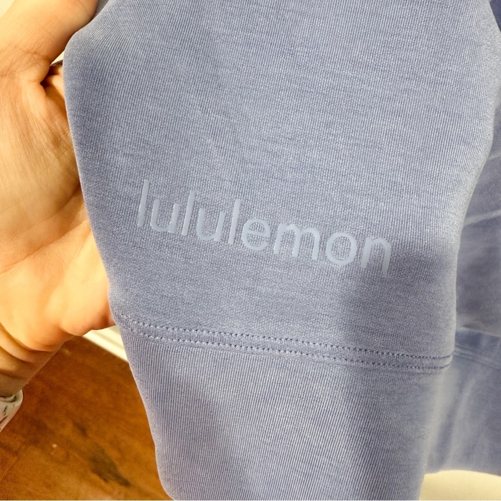 Lululemon Softstreme Perfectly Oversized Cropped Crew Water Drop Blue Size 14 - Picture 4 of 4